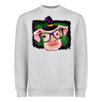 Heather Grey pig halloween Heavyweight Sweatshirt - RanaPortraitStore