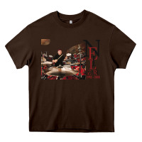Chocolate Brown neil peart r.i.p Heavy Core Tee - linhVisuals