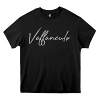 Black vaffanculo essential Heavy Core Tee - linhVisuals