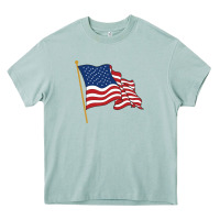Arona American flag Heavy Core Tee - linhVisuals