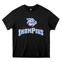 Black lehigh valley ironpigs Heavy Core Tee - linhVisuals