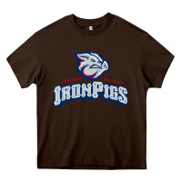Chocolate Brown lehigh valley ironpigs Heavy Core Tee - linhVisuals