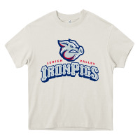 Cream lehigh valley ironpigs Heavy Core Tee - linhVisuals