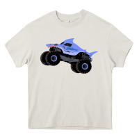 Cream Monster Truck Megalodon Heavy Core Tee - linhVisuals