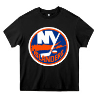 Black Ny islanders Heavy Core Tee - linhVisuals