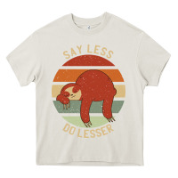 Cream say less do lesser funny sloth Heavy Core Tee - linhVisuals