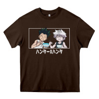 Chocolate Brown gon killua Heavy Core Tee - linhVisuals