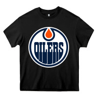 Black oilers Heavy Core Tee - linhVisuals