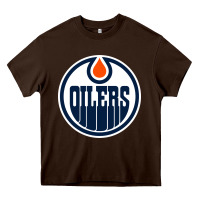 Chocolate Brown oilers Heavy Core Tee - linhVisuals