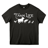 Asphalt FARM LIFE ANIMAL Heavy Core Tee - linhVisuals