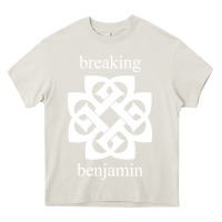 Cream BREAKING BENJAMIN - BLACK AND WHITE Heavy Core Tee - linhVisuals