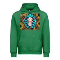 Emerald leopard sunflowers and gemstone skull Urban Hoodie - RanaPortraitStore