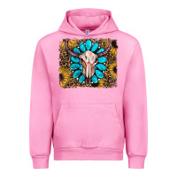 Fuchsia Pink leopard sunflowers and gemstone skull Urban Hoodie - RanaPortraitStore