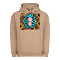 Pigment Burro leopard sunflowers and gemstone skull Urban Hoodie - RanaPortraitStore
