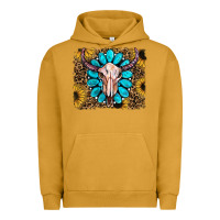Pigment Peanut Butter leopard sunflowers and gemstone skull Urban Hoodie - RanaPortraitStore