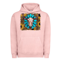 Pigment Salmon leopard sunflowers and gemstone skull Urban Hoodie - RanaPortraitStore
