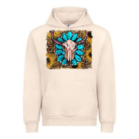 Sandshell leopard sunflowers and gemstone skull Urban Hoodie - RanaPortraitStore