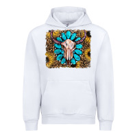 White leopard sunflowers and gemstone skull Urban Hoodie - RanaPortraitStore