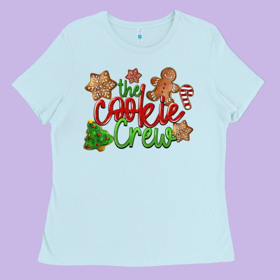 The Cookie Crew Christmas Ladies Tee Designed By Lillyallendesigns