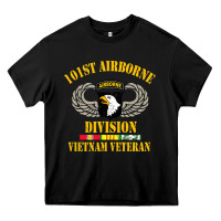 Black Airborne 101st division Heavy Core Tee - linhVisuals
