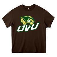 Chocolate Brown UVU, education Heavy Core Tee - linhVisuals