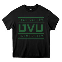 Black uvu, utah valley, education Heavy Core Tee - linhVisuals