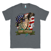 Charcoal Heather army veteran  pray Classic Tee - BarkalooDesign
