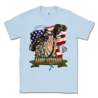 Dusty Blue army veteran  pray Classic Tee - BarkalooDesign