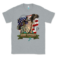 Heather Grey army veteran  pray Classic Tee - BarkalooDesign
