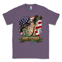 Lavender army veteran  pray Classic Tee - BarkalooDesign