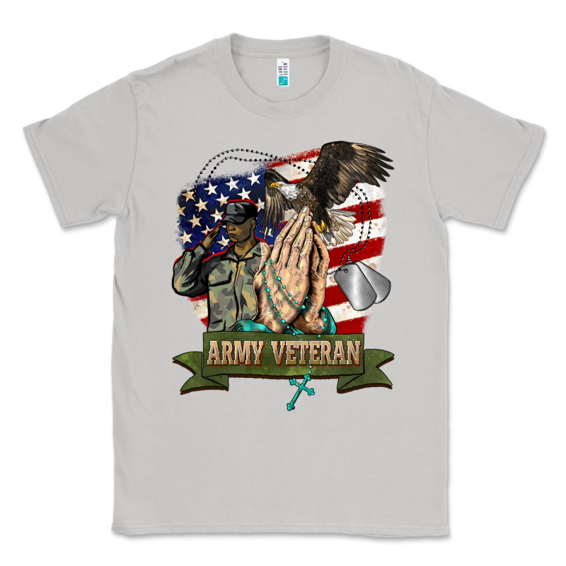 Army Veteran  Pray Classic Tee by BarkalooDesign | Teevron