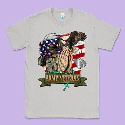 Army Veteran  Pray Classic Tee Designed By Barkaloodesign