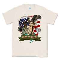 Natural army veteran  pray Classic Tee - BarkalooDesign