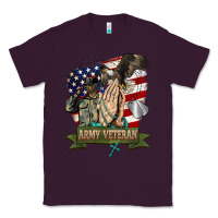 Plum army veteran  pray Classic Tee - BarkalooDesign