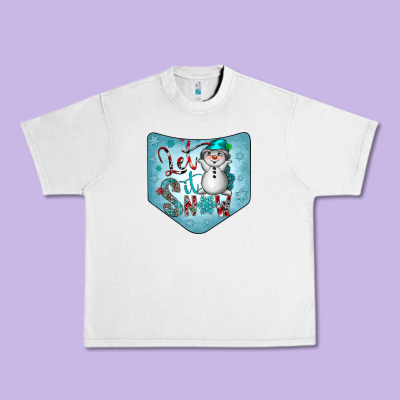 Christmas Pocket Urban Heavy Tee Designed By Cowhidedigitalart