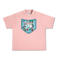 Salmon Christmas Pocket Urban Heavy Tee - CowhideDigitalArt