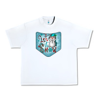 White Christmas Pocket Urban Heavy Tee - CowhideDigitalArt