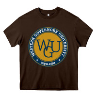 Chocolate Brown wgu, studies in utah Heavy Core Tee - linhVisuals
