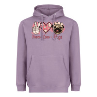 Lavender Peace Love Pugs Heavyweight Hoodie - Jasminsmagicworld