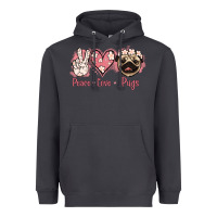 Smoke Peace Love Pugs Heavyweight Hoodie - Jasminsmagicworld