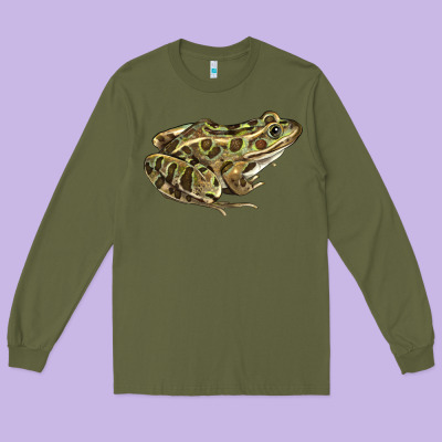 Northern Leopard Frog Long Sleeve Tee Designed By Lillyallendesigns
