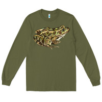 Army Green northern leopard frog Long Sleeve Tee - LillyAllenDesigns