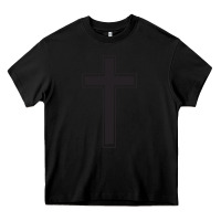 Black Cross Heavy Core Tee - linhVisuals