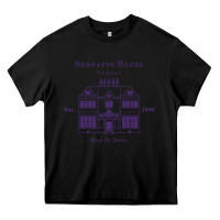 Black nonnatus house  blue ink Heavy Core Tee - linhVisuals