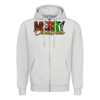 Dove Grey merry christmas western Zipper Hoodie - Jasminsmagicworld