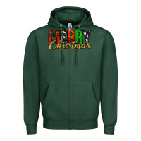 Sports Green merry christmas western Zipper Hoodie - Jasminsmagicworld