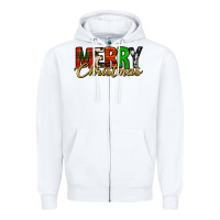 White merry christmas western Zipper Hoodie - Jasminsmagicworld
