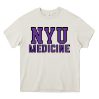 Cream nyu medicine Heavy Core Tee - linhVisuals