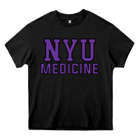 Black nyu medicine Heavy Core Tee - linhVisuals