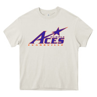Cream evansville purple aces Heavy Core Tee - linhVisuals